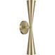 Levi 2 Light 5 inch Matte Brass Sconce Wall Light