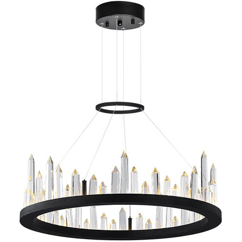 Juliette LED 24 inch Black Up Chandelier Ceiling Light