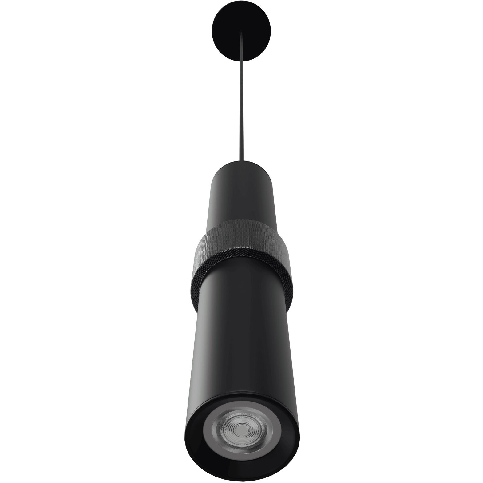 Cicada LED 3 inch Black with Knurled Black Pendant Ceiling Light