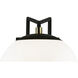 Cosmos LED 12.38 inch Matte Black with Satin Brass Outdoor Wall Light