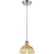 Ballston Bristol Natural II 1 Light 7.5 inch Brushed Satin Nickel Mini Pendant Ceiling Light