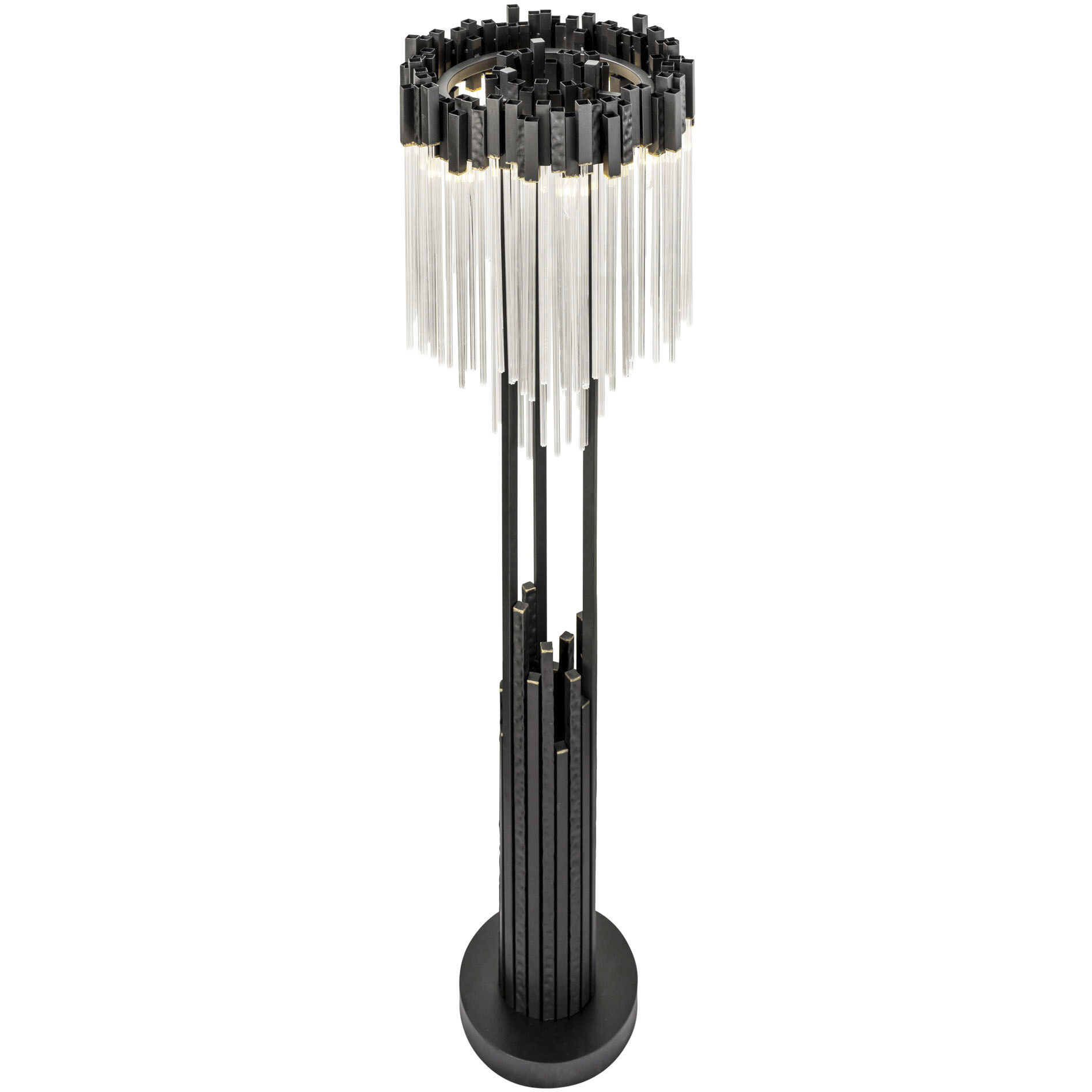 Matrix 68 inch 60 watt Matte Black Floor Lamp Portable Light in Matte Black/French Gold
