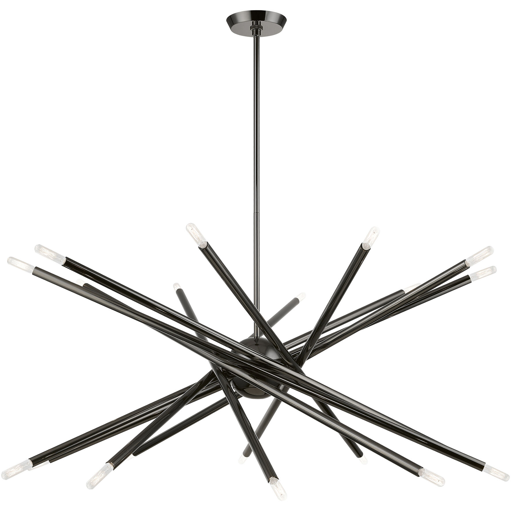 Soho 20 Light 38 inch Black Chrome Chandelier Ceiling Light, Large
