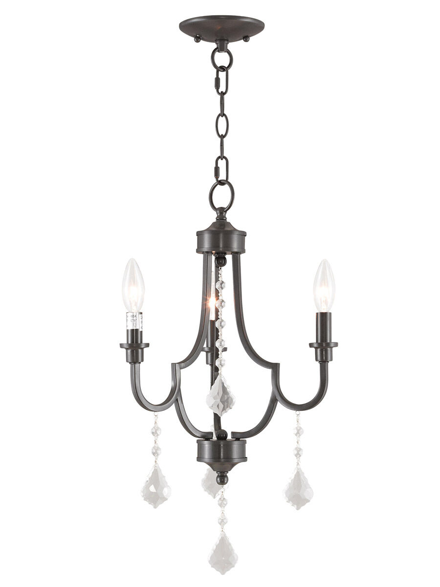 Glendale 3 Light 14 inch English Bronze Mini Chandelier Ceiling Light