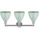 Plymouth Dome 3 Light 25.5 inch Polished Chrome Bath Vanity Light Wall Light in Seafoam