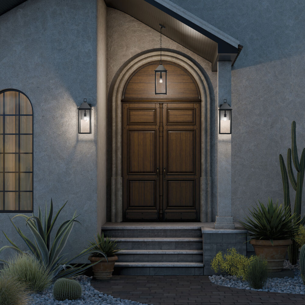 Prin 1 Light 9 inch Black Outdoor Hanging Pendant