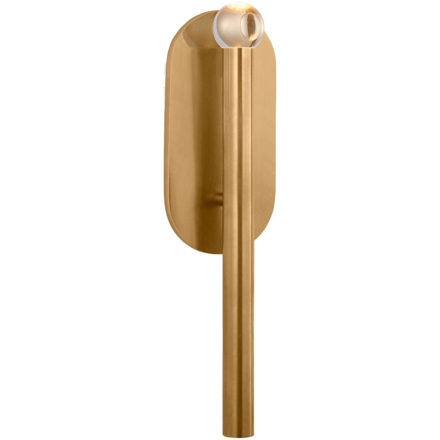 Kelly Wearstler Rousseau LED 4.25 inch Antique-Burnished Brass Bath Sconce Wall Light, Medium