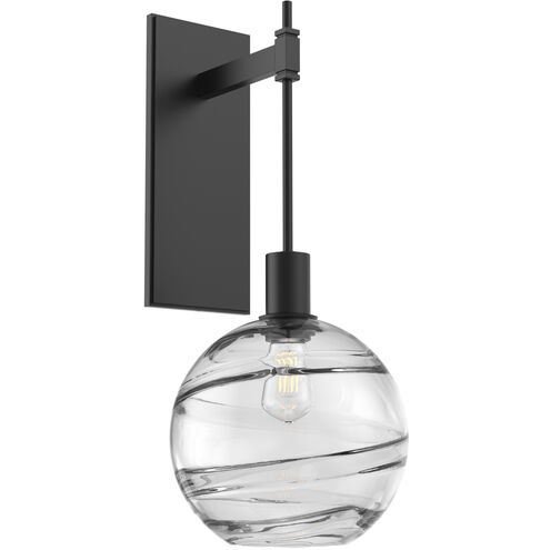 Terra 1 Light 9 inch Matte Black Indoor Sconce Wall Light in Terra Clear, Tempo