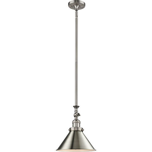 Briarcliff 1 Light 10 inch Brushed Satin Nickel Mini Pendant Ceiling Light