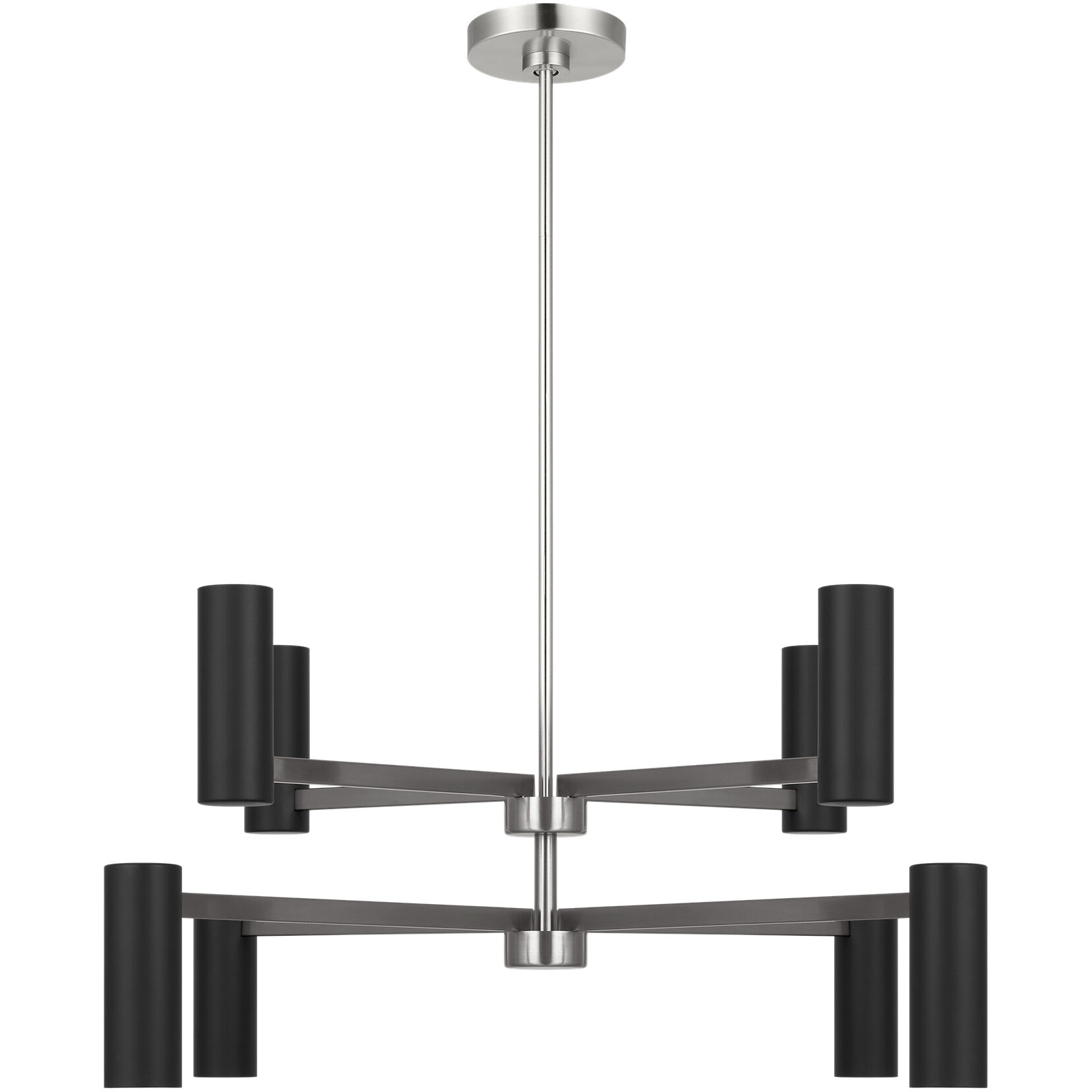 Zentro LED 36 inch Brushed Nickel Chandelier Ceiling Light