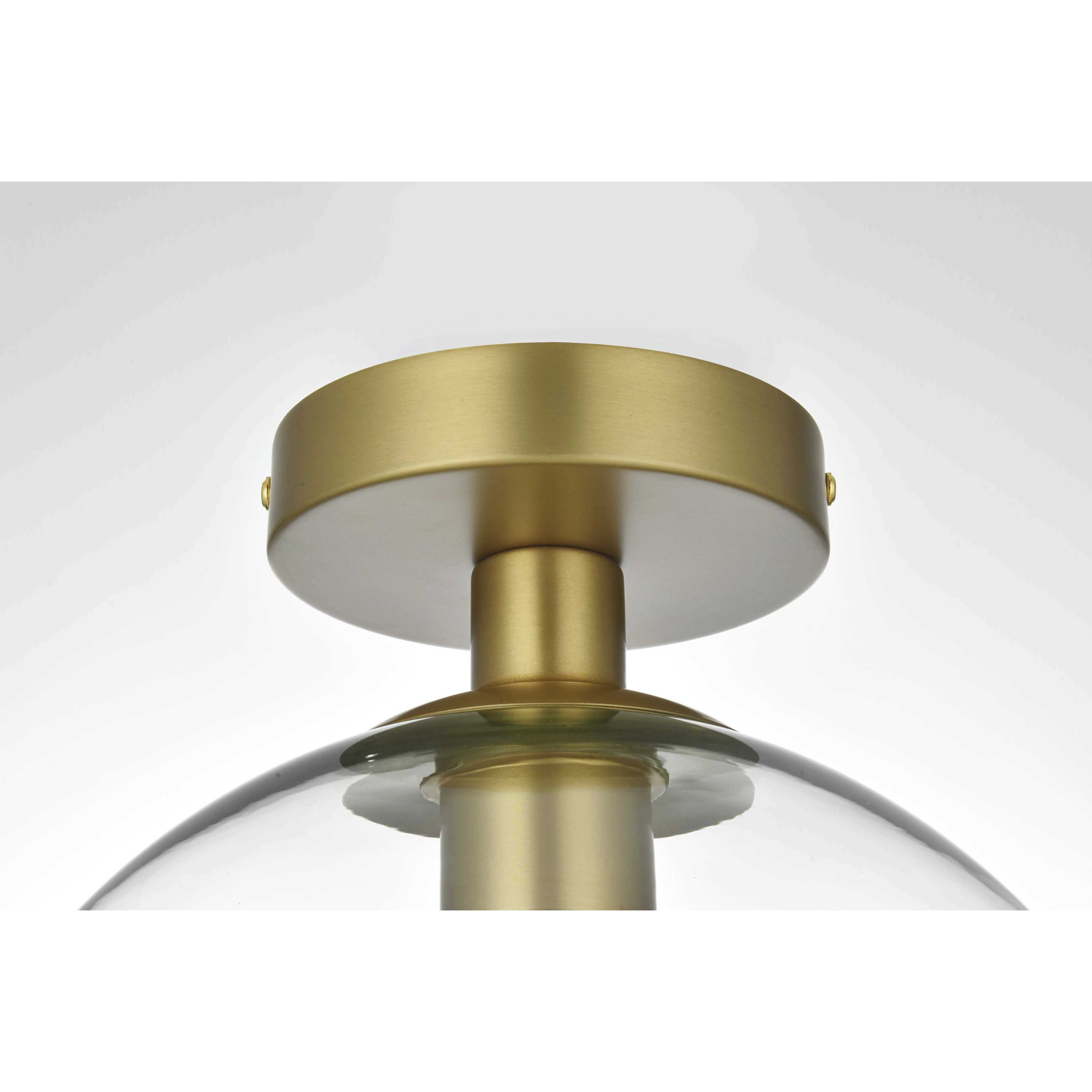 Baxter 1 Light 10 inch Satin Gold Flush Mount Ceiling Light