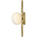 Stevie 1 Light 13.75 inch Lacquered Brass Flush Mount Ceiling Light, Medium