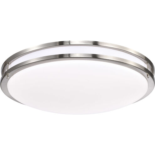 Glamour LED 24 inch Brushed Nickel Flush Mount Ceiling Light