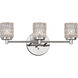 Bayou 3 Light 21 inch Polished Chrome Vanity Bar Wall Light