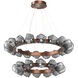 Gem LED 48.3 inch Burnished Bronze Chandelier Ceiling Light, Radial Ring Two Tier