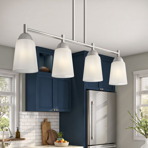 Malone 4 Light 34 inch Brushed Nickel Island Light Ceiling Light