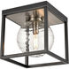 Tropea 1 Light 7 inch Satin Nickel and Graphite Flush Mount Ceiling Light