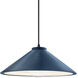 Radiance Collection 1 Light 11.75 inch Midnight Sky with Matte Black Pendant Ceiling Light