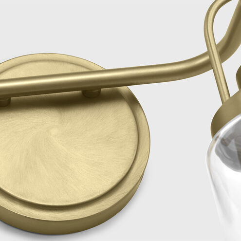 Anders 2 Light 14 inch Satin Brass Bath Vanity Wall Light