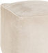 Cotton Velvet 16 inch Pouf, Cube