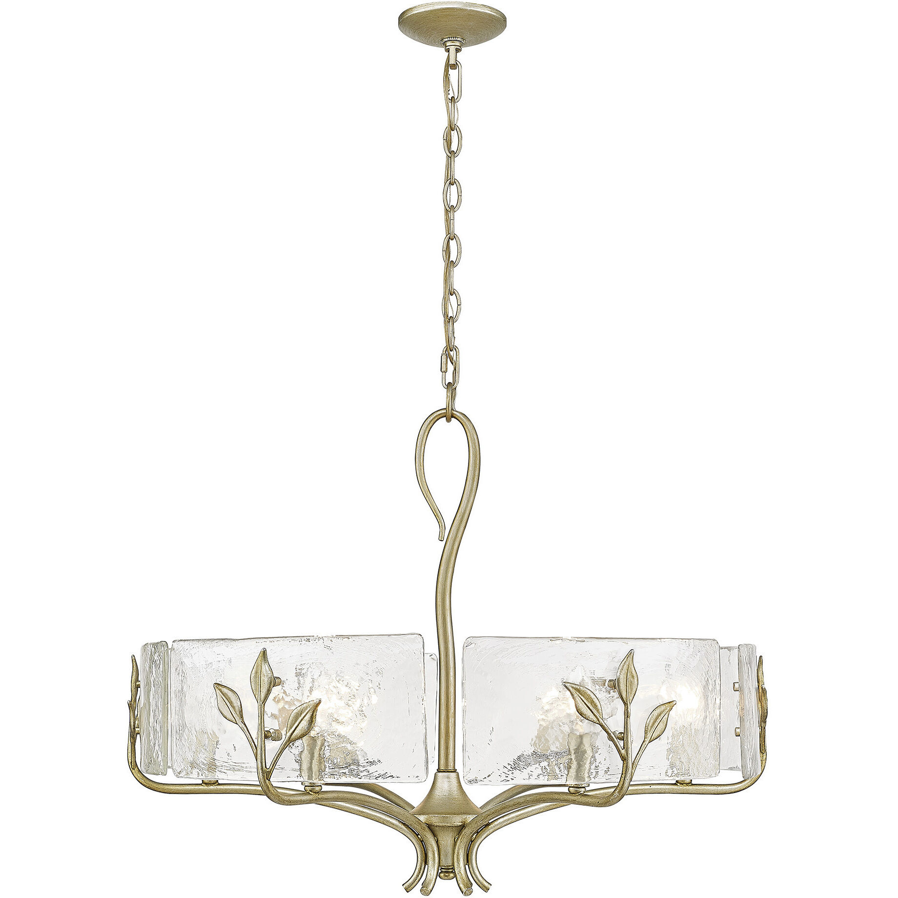 Calla 27.75 inch 60.00 watt White Gold Chandelier Ceiling Light