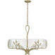 Calla 27.75 inch 60.00 watt White Gold Chandelier Ceiling Light