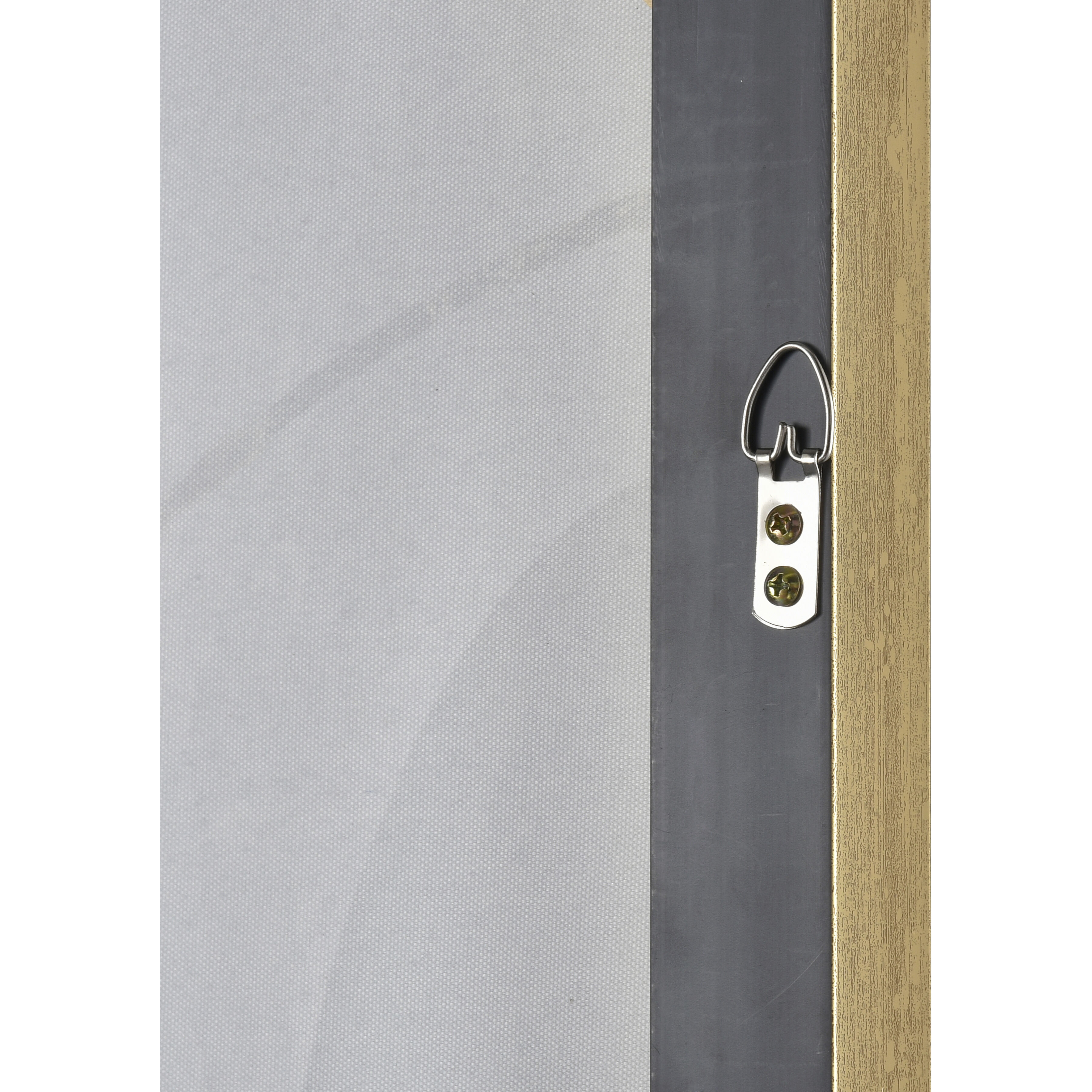 Kenner Gray with Gold Framed Wall Art