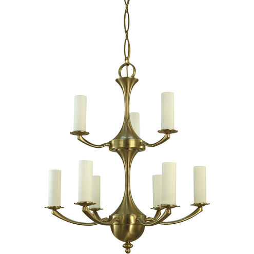 Atherton 9 Light 27 inch Brushed Brass Dining Chandelier Ceiling Light