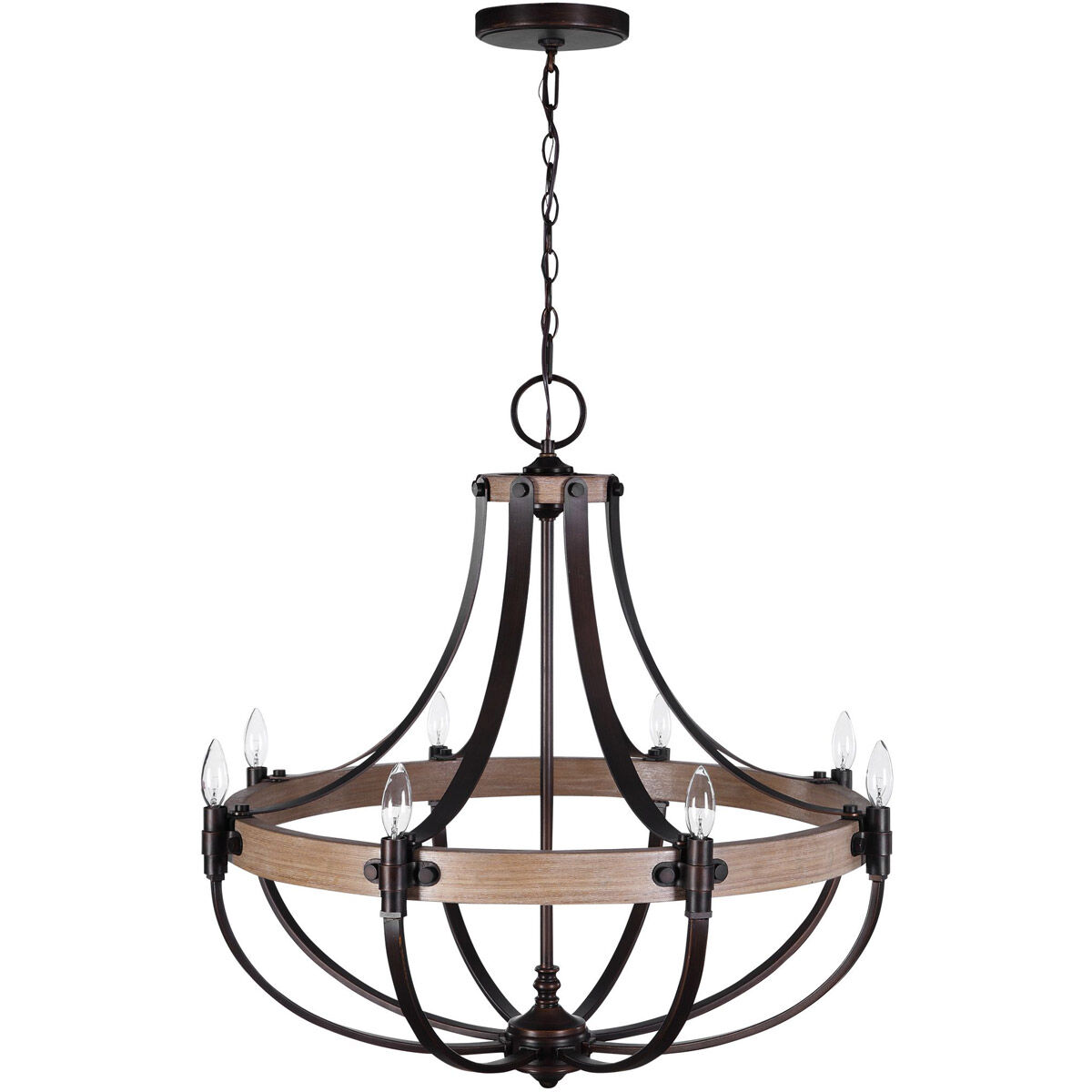 Uttermost 21329 Dubois 8 Light 33 inch Bronze Chandelier Ceiling Light