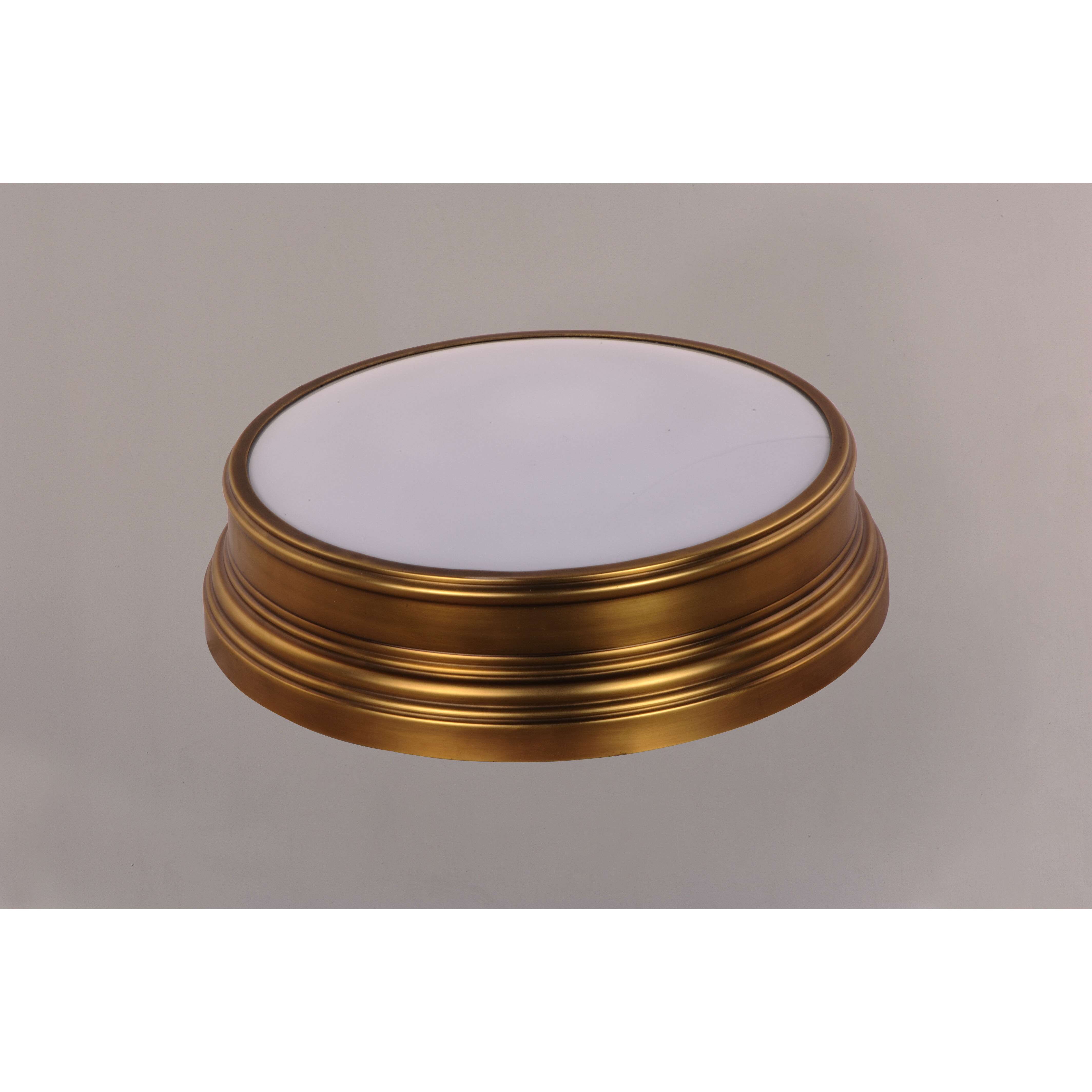 Fairmont 3 Light 16 inch Natural Aged Brass Flush Mount Ceiling Light