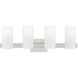Drew & Jonathan Scott Rhode 4 Light 27 inch Chrome Vanity Light Wall Light