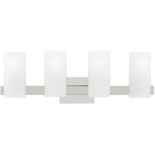 Drew & Jonathan Scott Rhode 4 Light 27 inch Chrome Vanity Light Wall Light