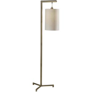 Reggie 66 inch 100.00 watt Antique Brass Floor Lamp Portable Light