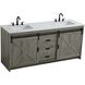 Austin 72 X 34 inch Rustic Grey Bathroom Vanity Cabinet