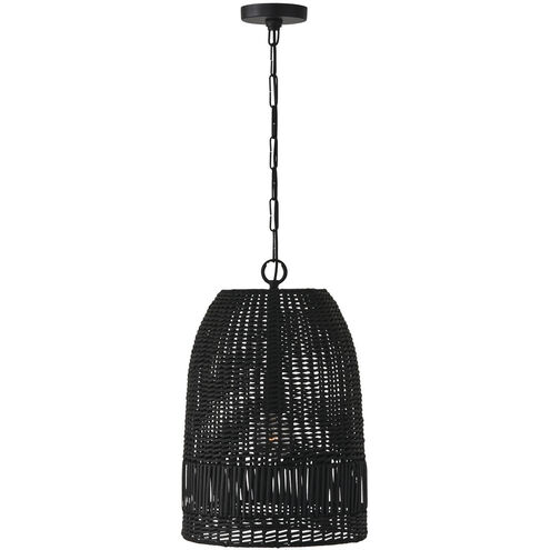 Naomi 1 Light 13.75 inch Matte Black Pendant Ceiling Light