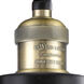 Franklin Restoration Chatham LED 6 inch Black Antique Brass Sconce Wall Light in Mercury Glass, Franklin Restoration