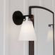 Vermont LED 7.5 inch Matte Black and Satin Nickel Bathroom Light Wall Light in 1