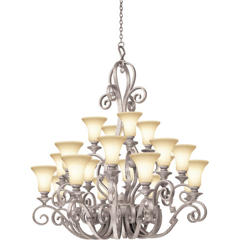 Ibiza 20 Light 51 inch Pearl Silver Chandelier Ceiling Light in Ecru (1209)