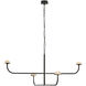 Kelly Wearstler Pedra LED 54.75 inch Bronze Two Tier Shallow Chandelier Ceiling Light