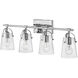 Foster 4 Light 31.75 inch Chrome Vanity Light Wall Light