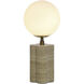 Amabel 13 inch 15 watt Travertine Beige Table Lamp Portable Light