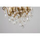 Canada 6 Light 16 inch Antique Brass Chandelier Ceiling Light, Gold Frame