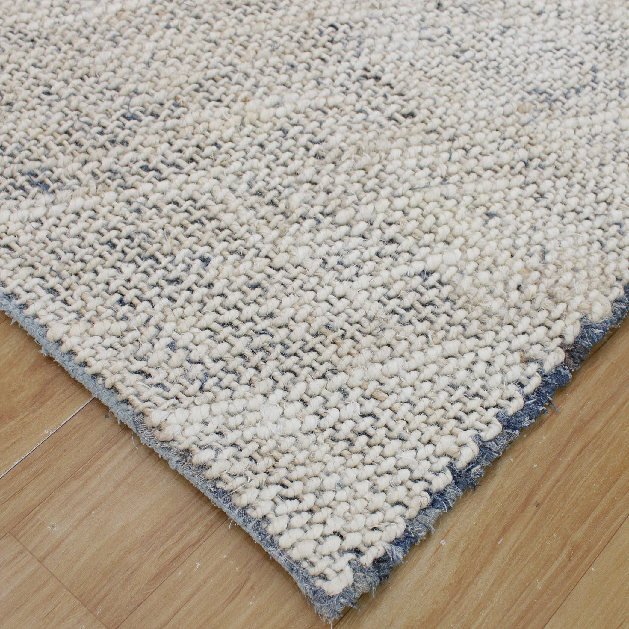 Hayden 108 X 72 inch Ivory Jute and Blue Denim Rug, 6ft x 9ft