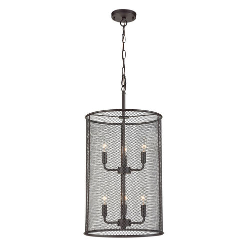 Light Visions Industrial 6 Light 17 inch Black Chandelier Ceiling Light 15214-6 - Open Box