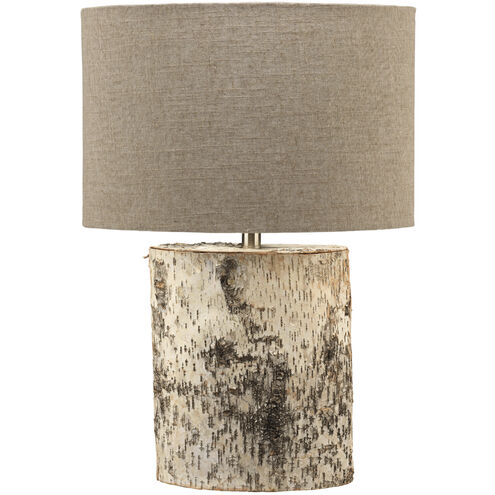Forrester 25.5 inch 150 watt Birch Veneer Table Lamp Portable Light