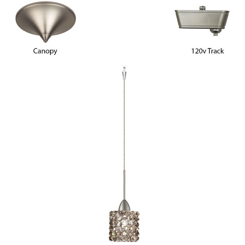 Eternity Jewelry LED 3 inch Brushed Nickel Pendant Ceiling Light