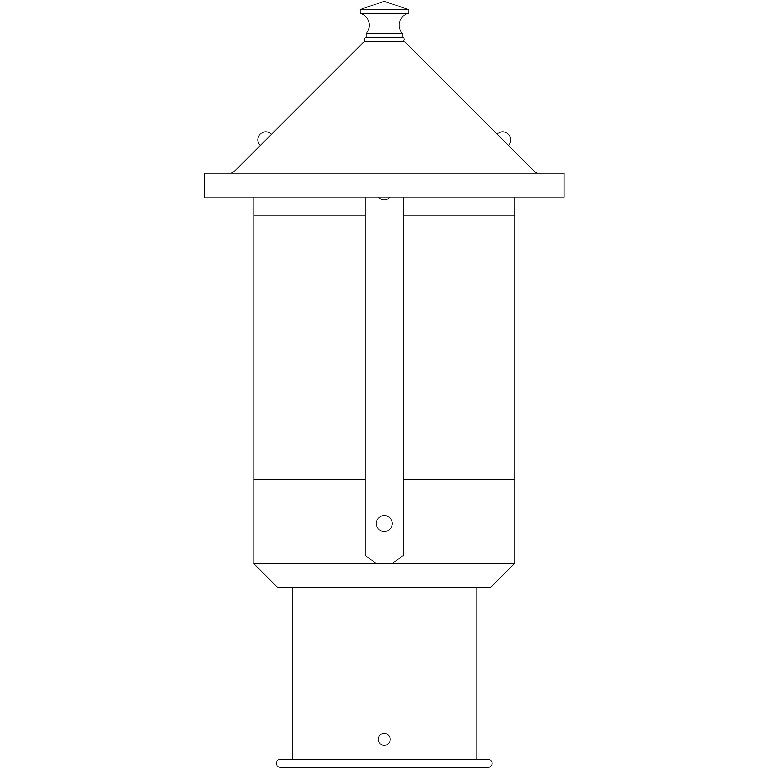 Berkeley 1 Light 9.25 inch Bronze Post Mount in Rain Mist