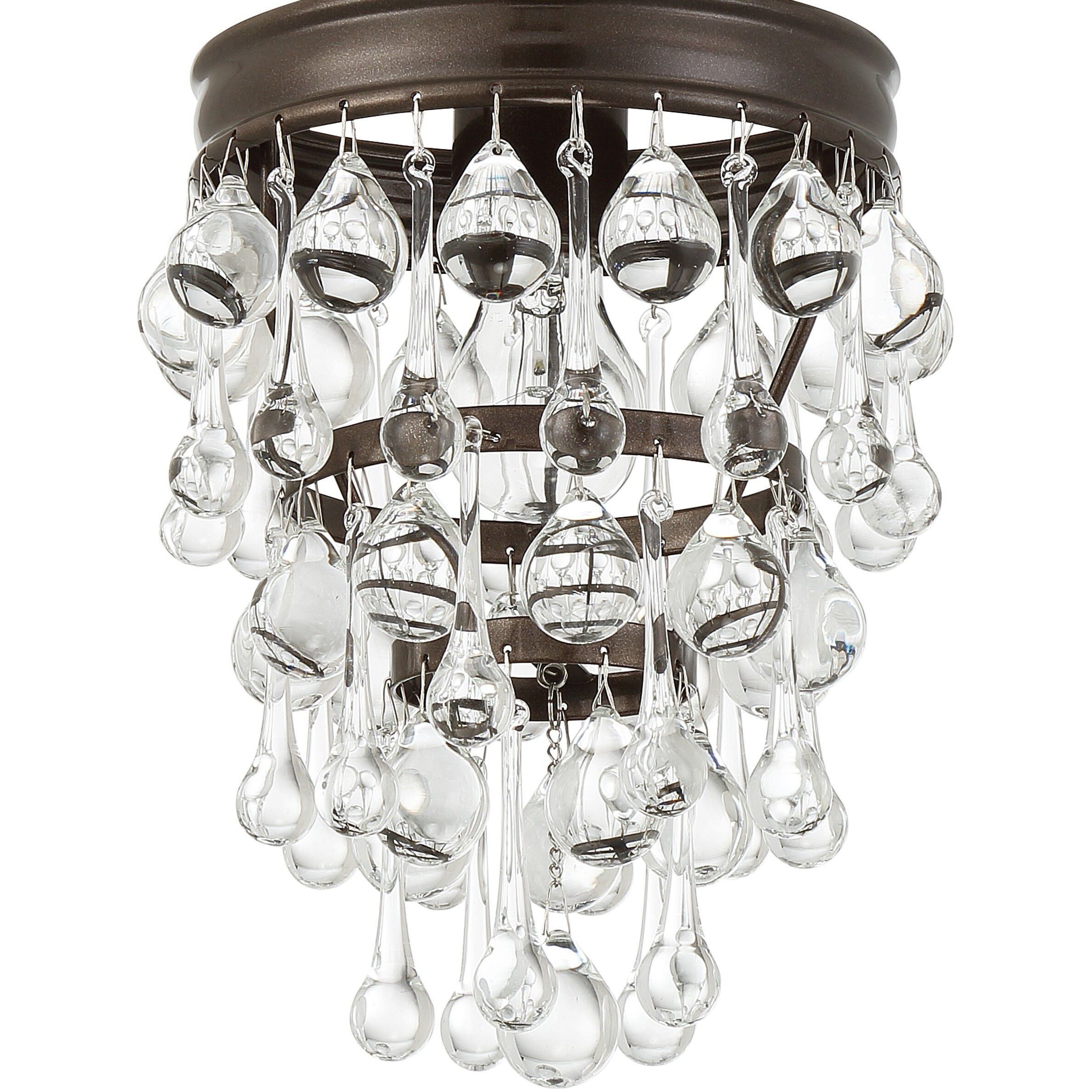 Calypso 1 Light 7.25 inch Vibrant Bronze Chandelier Ceiling Light