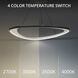 Oyster LED 33 inch Black Chrome Pendant Ceiling Light in 2700K, Black/Chrome, dweLED