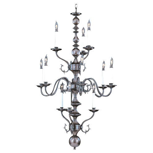 Jamestown 12 Light 30 inch Satin Pewter Foyer Chandelier Ceiling Light